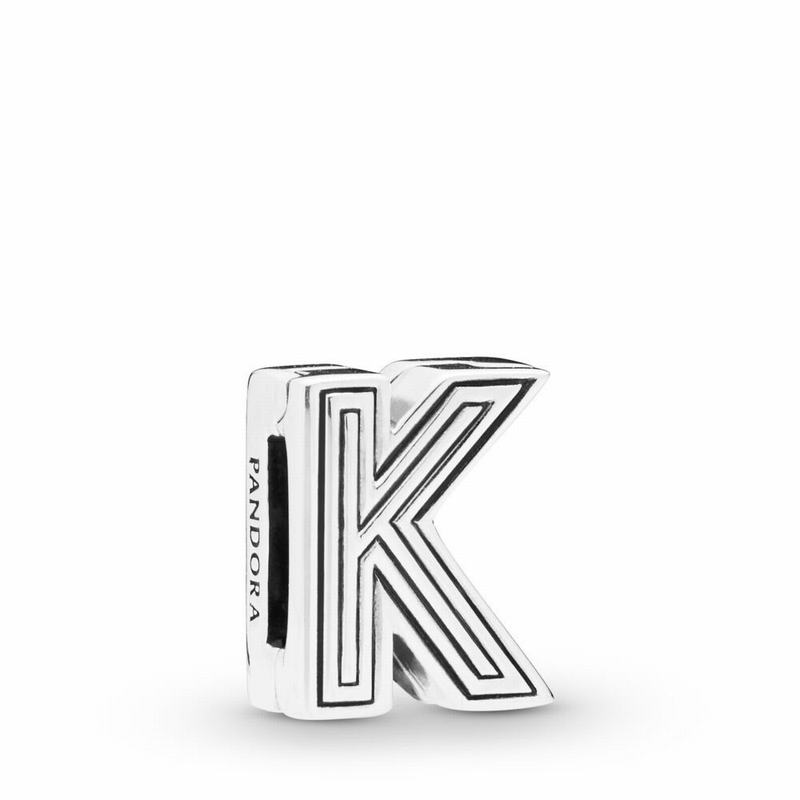 Pandora Reflexions™ Letter K Clip Charm NZ, Sterling Silver (421307-MEG)